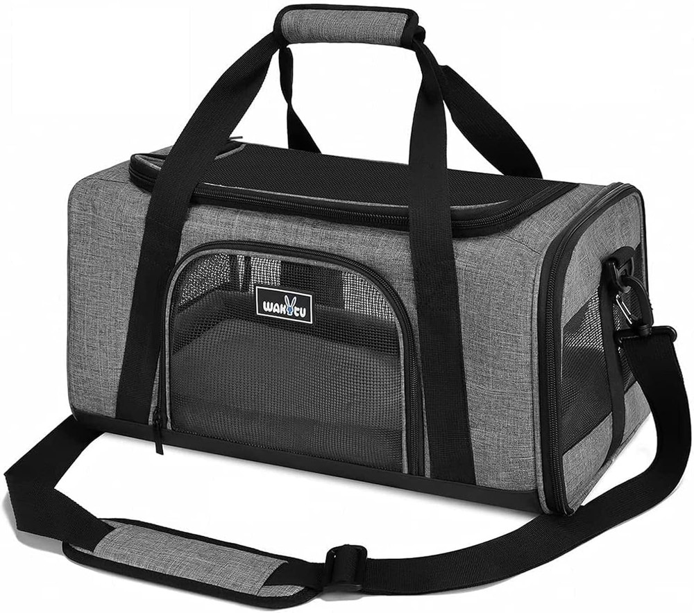 Compact TSA Approved Cat Carrier - Lightweight & Waterproof with Safety Features