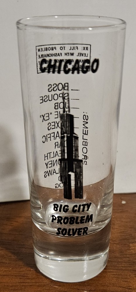 Chicago Problem Solver Tall Shot Glass
