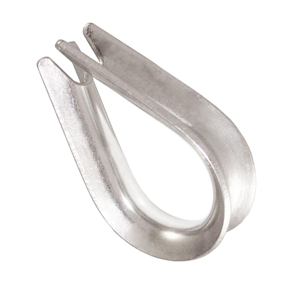 100 ea Galvanized Wire Rope Thimbles, Standard Duty 1/8"