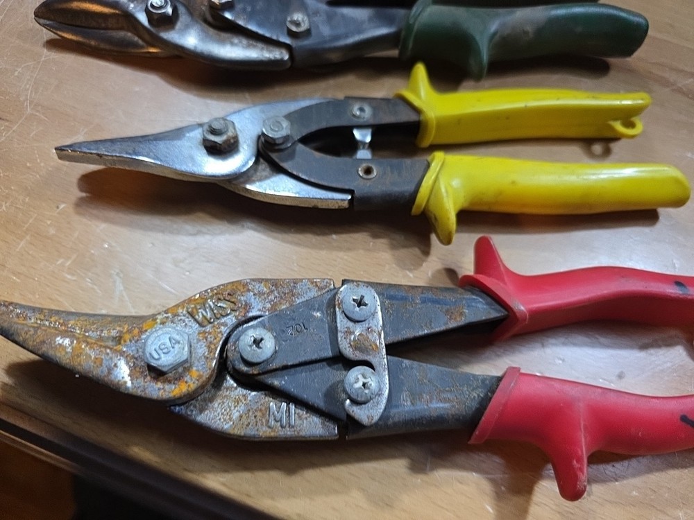 (4Pc Set - Straight, Left, & Right Cut Compound Action Tin Snips -- Ships Free