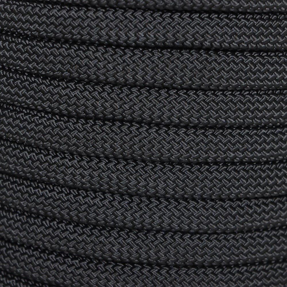 3/8" × 100' Black Polyest Rope High Strong Pulling Braided Rope 3520Lbs