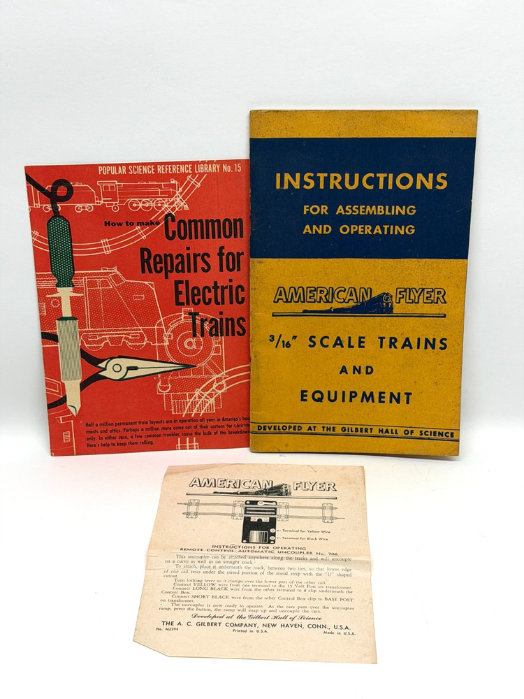 American Flyer Instructions For Assembling Trains Booklet 1949 & Other Ephemera