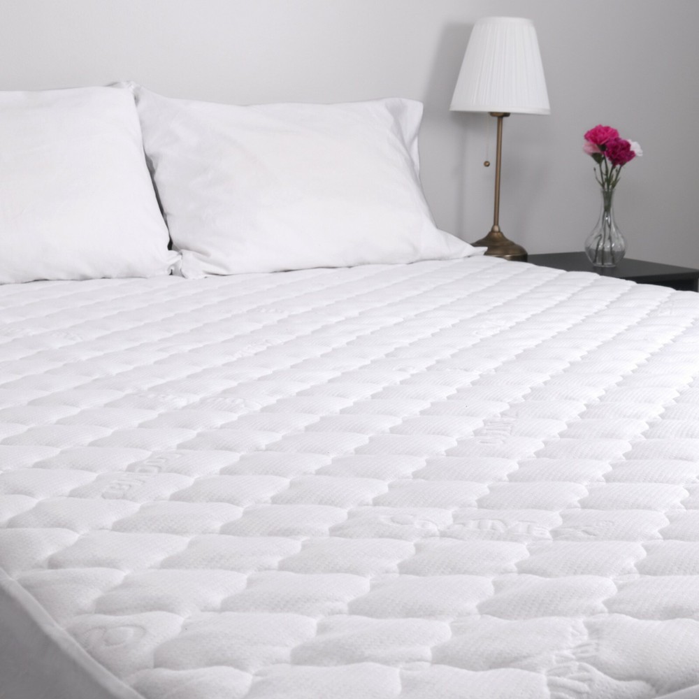 FULL Bed Size Mattress Pad - Hypoallergenic Waterproof Quilted White Bedding