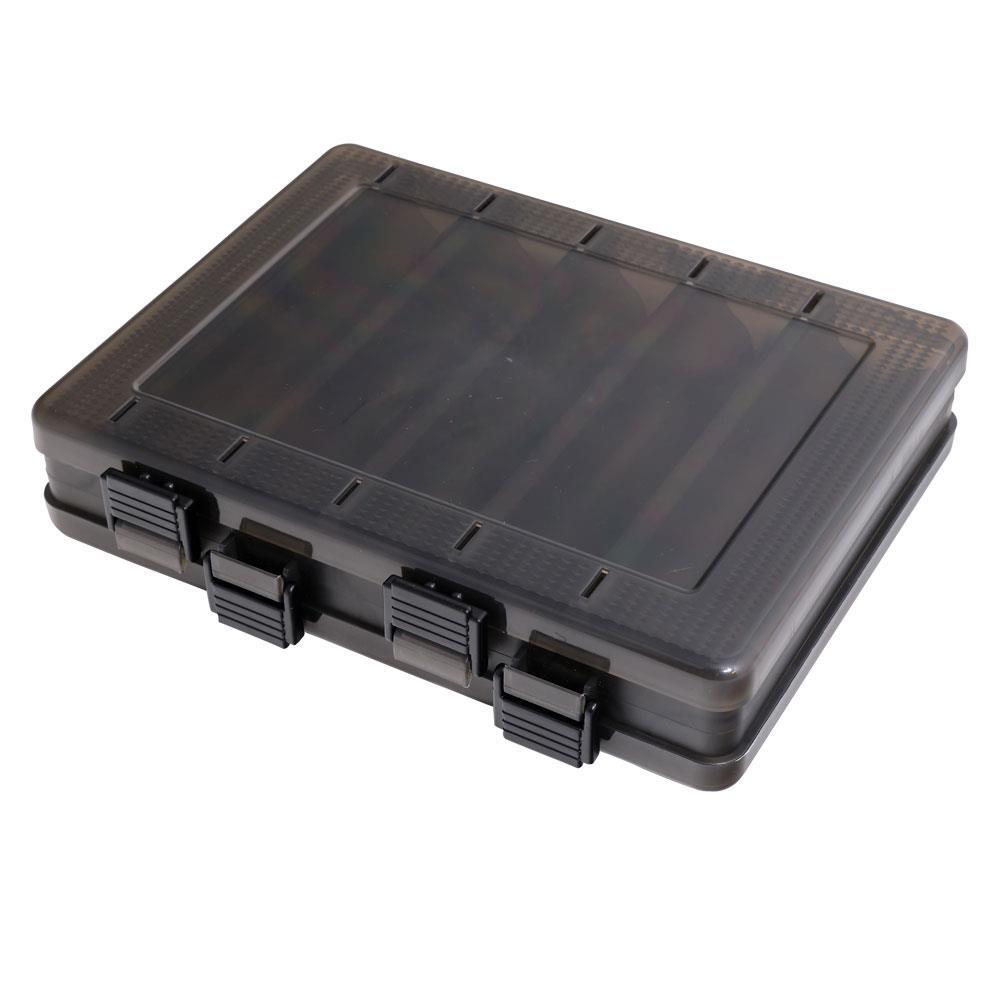 HTO Double Sided Lure Box 206x170x43mm 10 Compartment Black