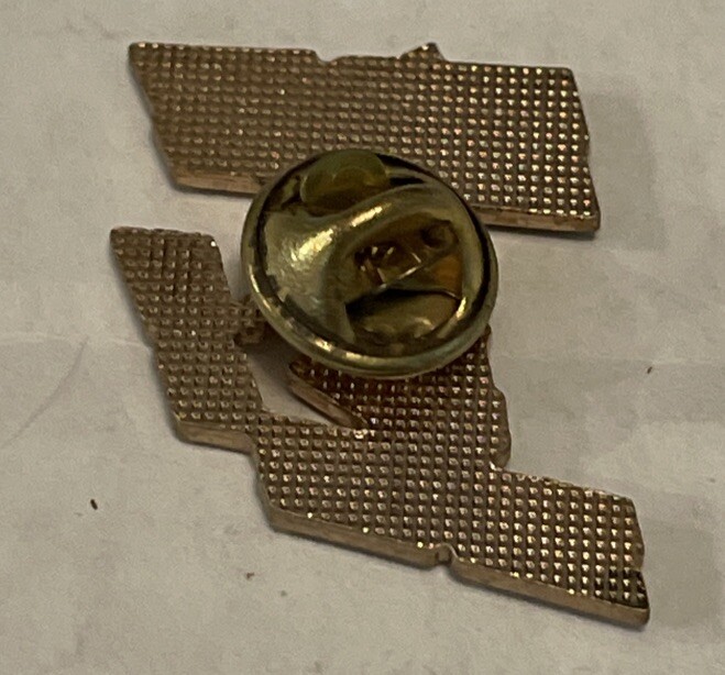 Satellite Lapel Pin Gold Tone Pin Space Orbit