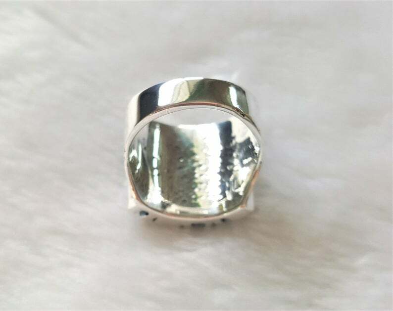 Stunning Handmade Men's Solid 925 Sterling Silver BIKER Fashion Ring