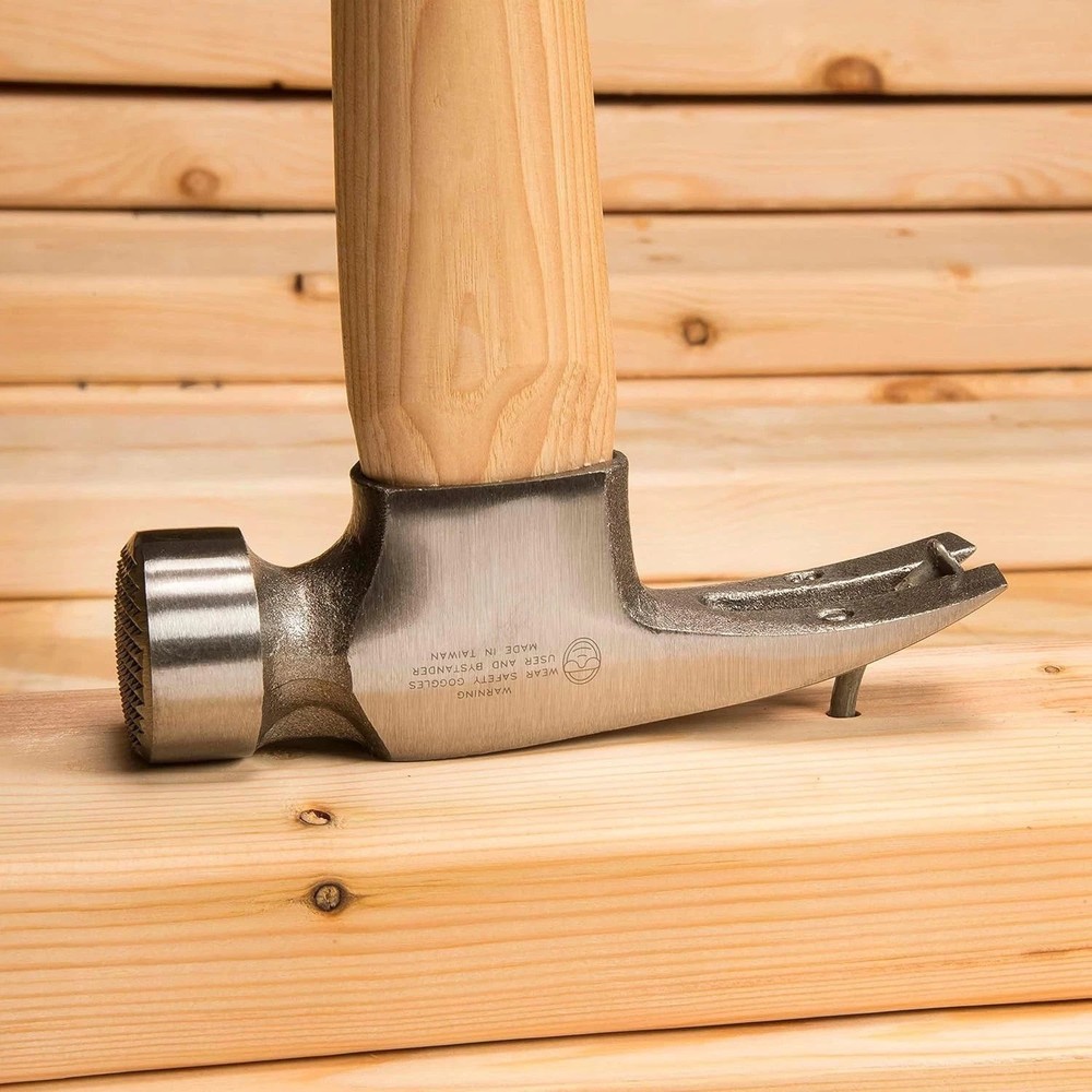 Milled Face Rip Claw Hammer - 25 oz Hickory Handle