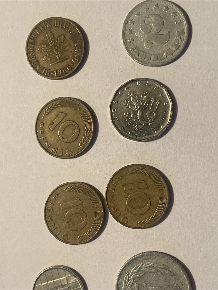 10 Europe 🪙 Different Coins Years Counties Denomination . 🇮🇹🇩🇪🇫🇷