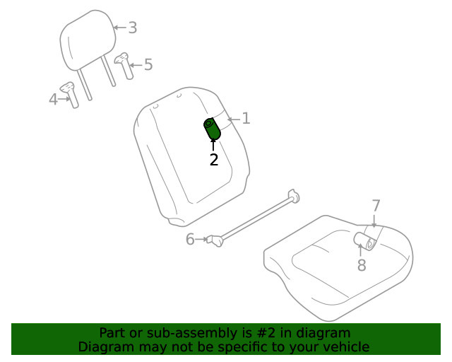 Genuine GM Seat Back Cover 91174989
