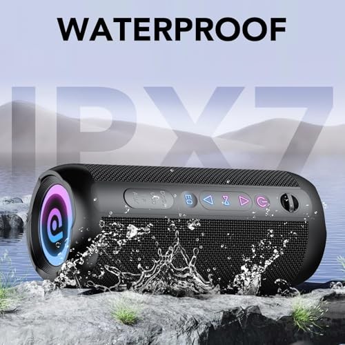Portable Bluetooth Speaker, Bluetooth 5.4 Speaker, 30W Dual Speaker, 2.0 Black