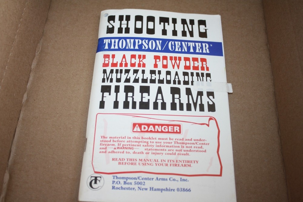 Original Factory Thompson Center T/C Black Powder Muzzleloading  Owners Manual