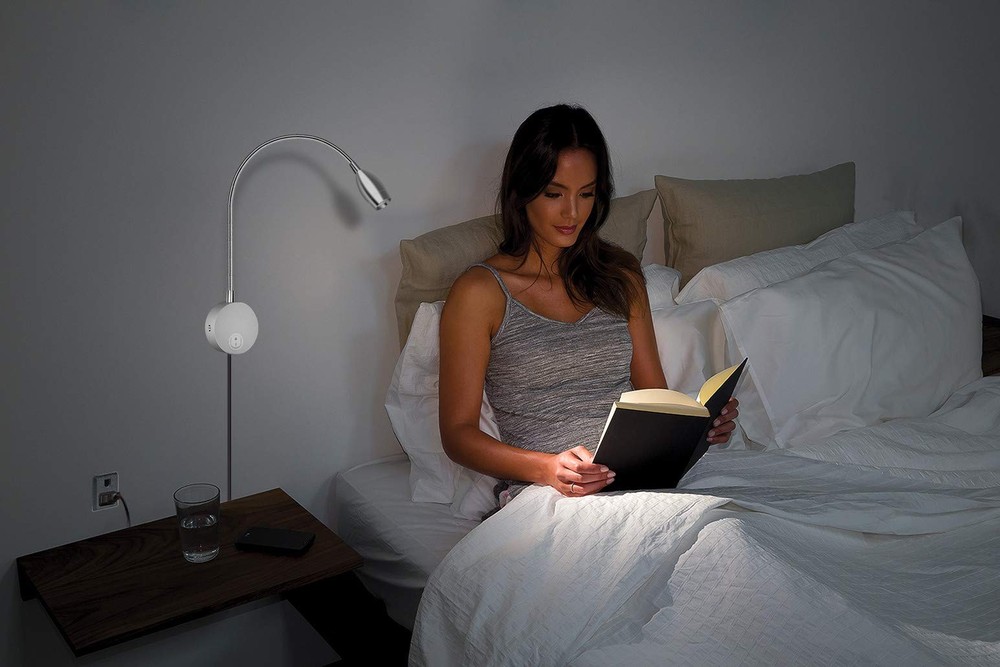 Alldio plug in wall sconce mount book lights for reading bed, minimalist led