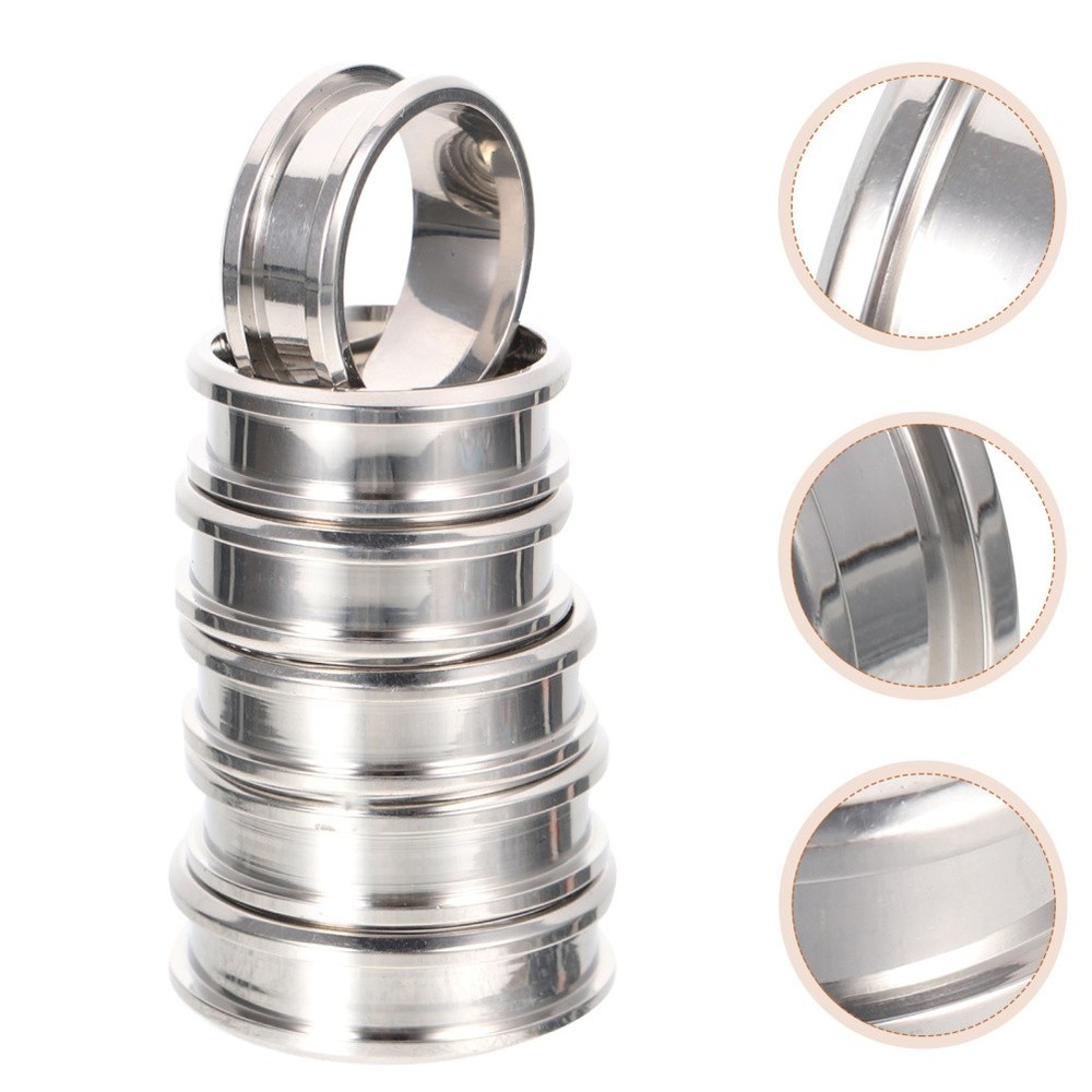 18pc Blanks Grooved Plain Finger Stainless Steel Finger Making