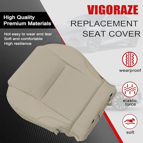 Front Driver & Passenger Bottom & Top Lean Back Replacement Leather Seat Tan