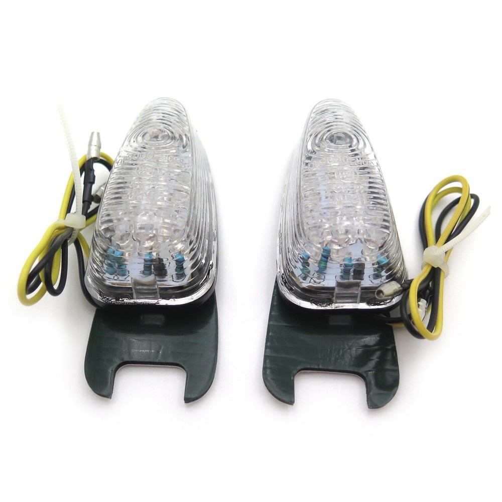 HongK Universal Amber LED Clear Turn Signal Light Indicator Light Blinker Bobber