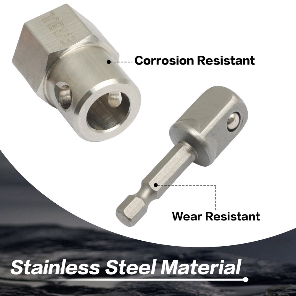 Trailer Jack Crank Handle Cordless Drill Adapter W/ 1/2 Inch Socket Adapter Bit