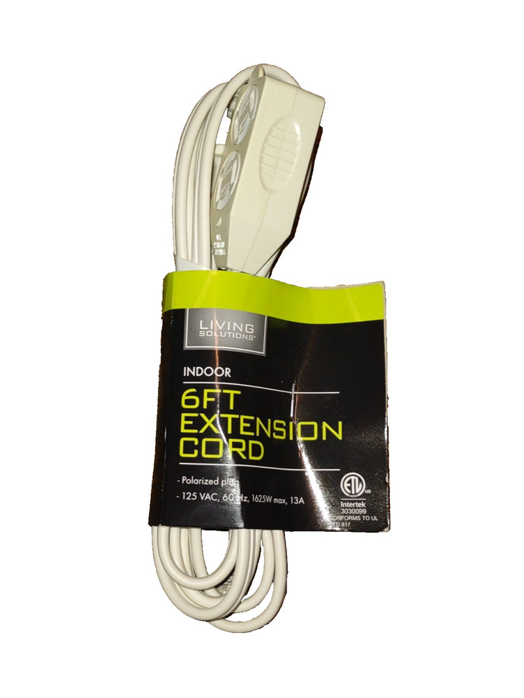 Living Solutions Indoor 6FT Extension Cord