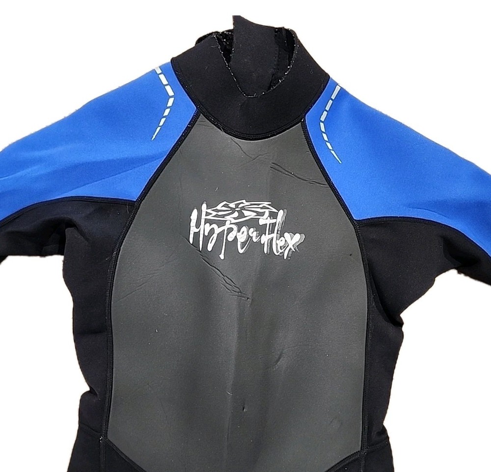 HYPERFLEX Access 3.2 Wetsuit - Black/Blue - JUNIORS 14. Ships Same Business Day