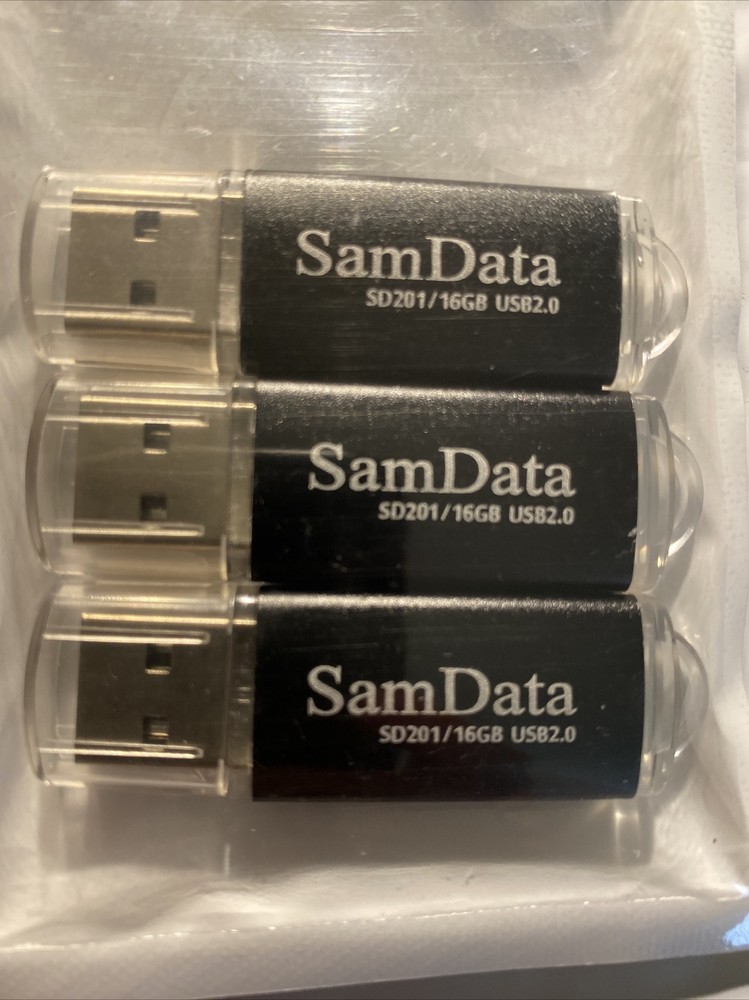 SamData USB Flash Drives 16GB USB 2.0 Thumb Drives Memory Stick Data 3PACK New