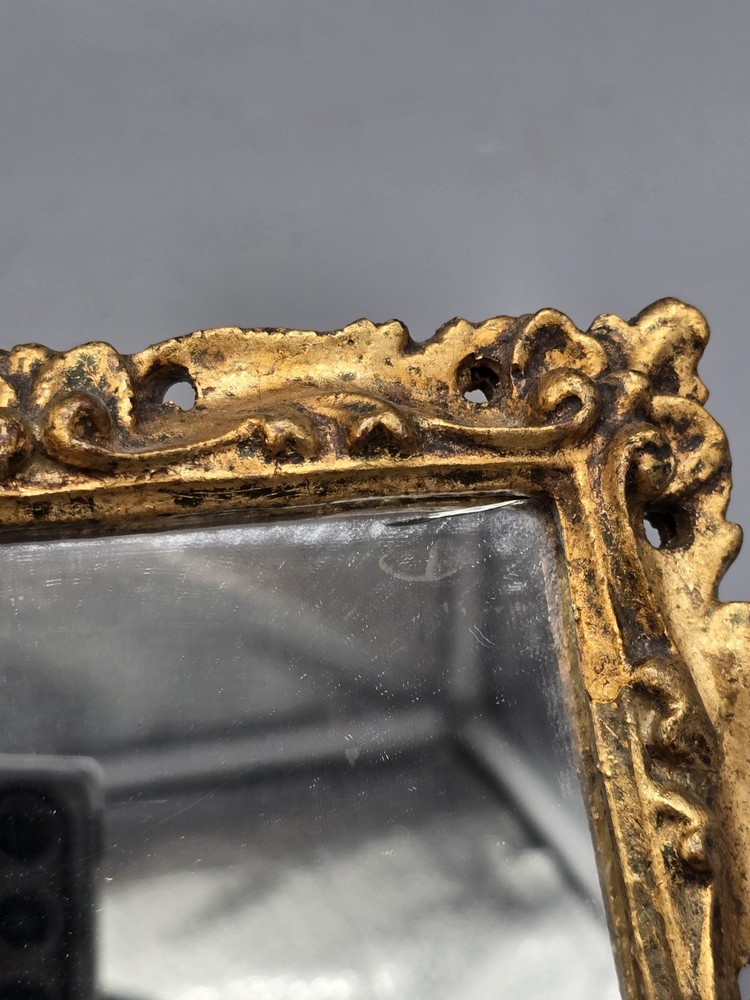Vintage Gold Guilded Small Mirror