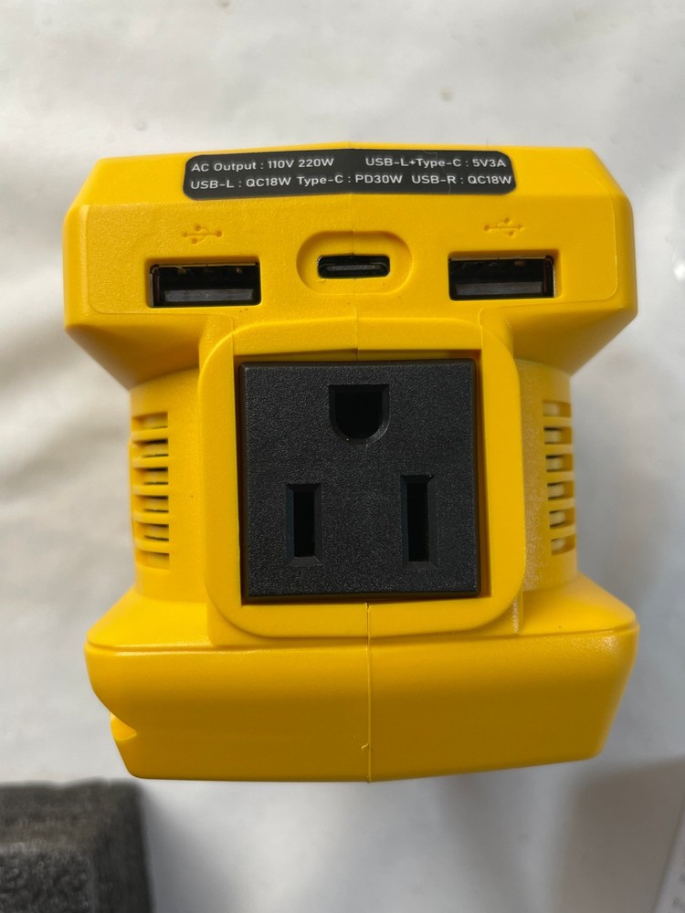 AZOCEK 220W Multi-Function Battery Inverter | AC Outlet + USB-A + USB-C + 400LM