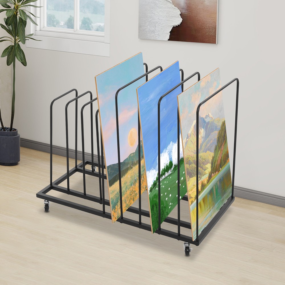 Art Drying Rack with Wheels �C Durable, Spacious, Modern Design for Artists