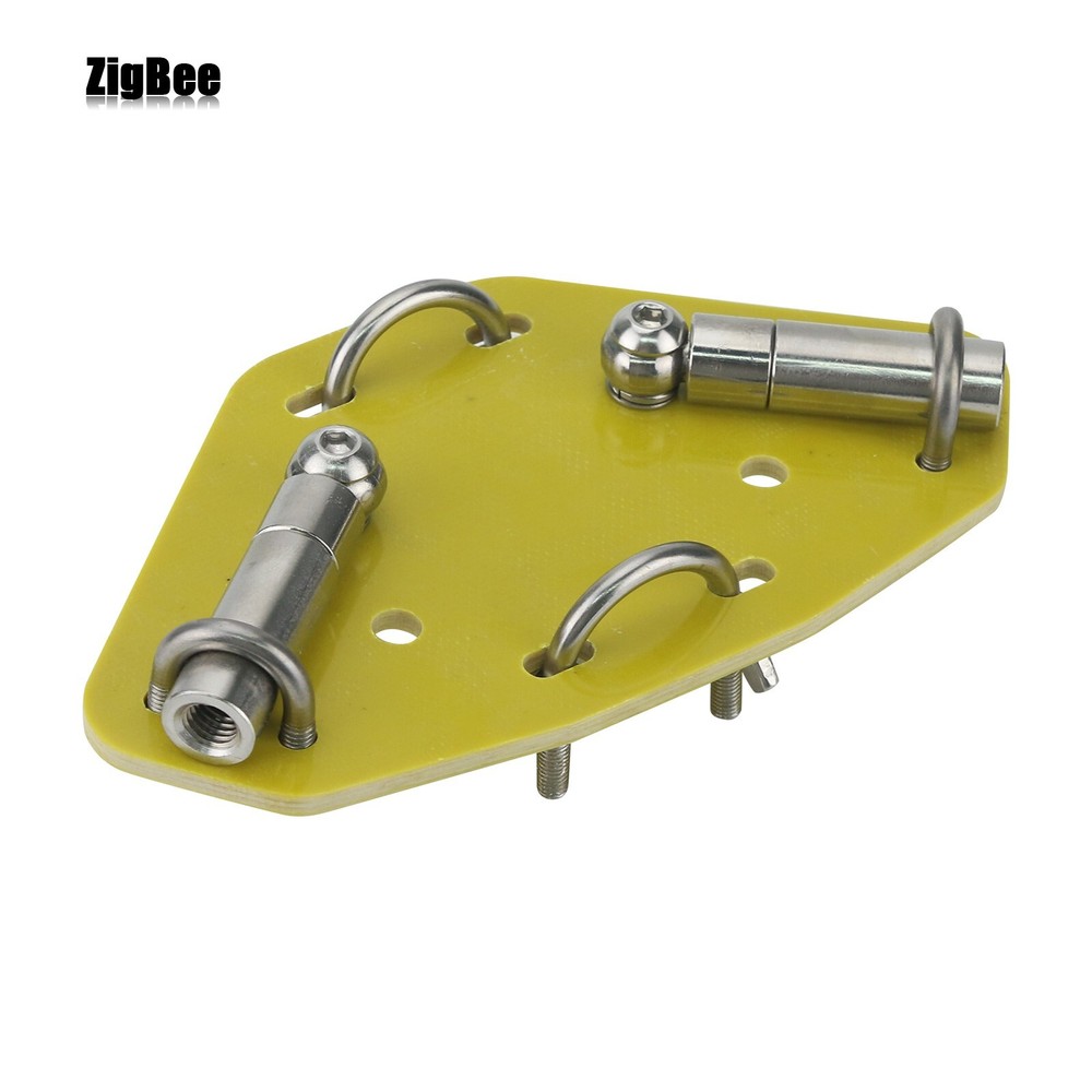 Bright Yellow Antenna Base Mount Connected to Tripod Stand Thread