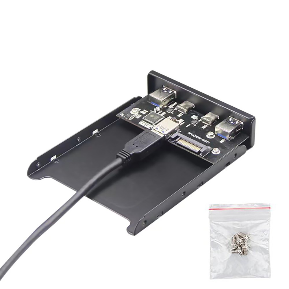 3.5 Inch Ports USB Front Panel Floppy Bay Expansion Adapter Computer Accessories