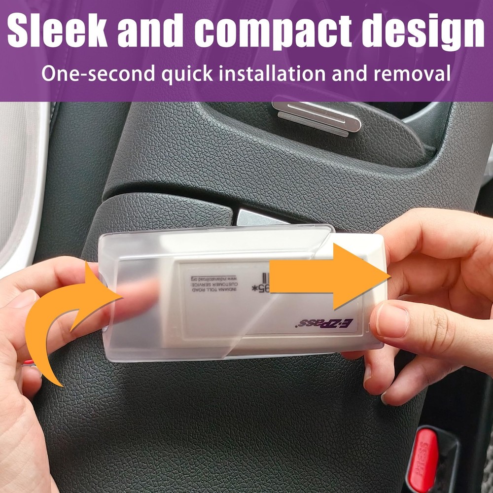 Windshield EZ Pass Holder - Super Strong Suction Cup Mount for EZ Pass, iPass...