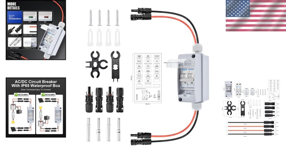 High-Performance 1000V 30A Solar Disconnect Switch & Breaker Box