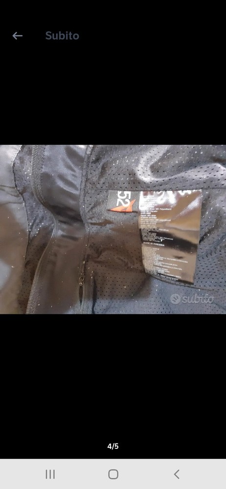 Dainese motorcycle jacket size 52