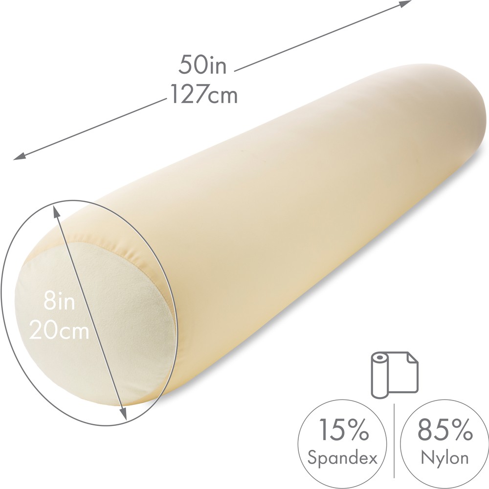 Off White Cream, COVER Only Microbead Body Pillow