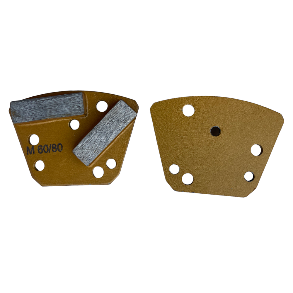 6 Pk Trapezoidal diamond Grinding Discs For Bolt-on Concrete Grinder Medium Bond
