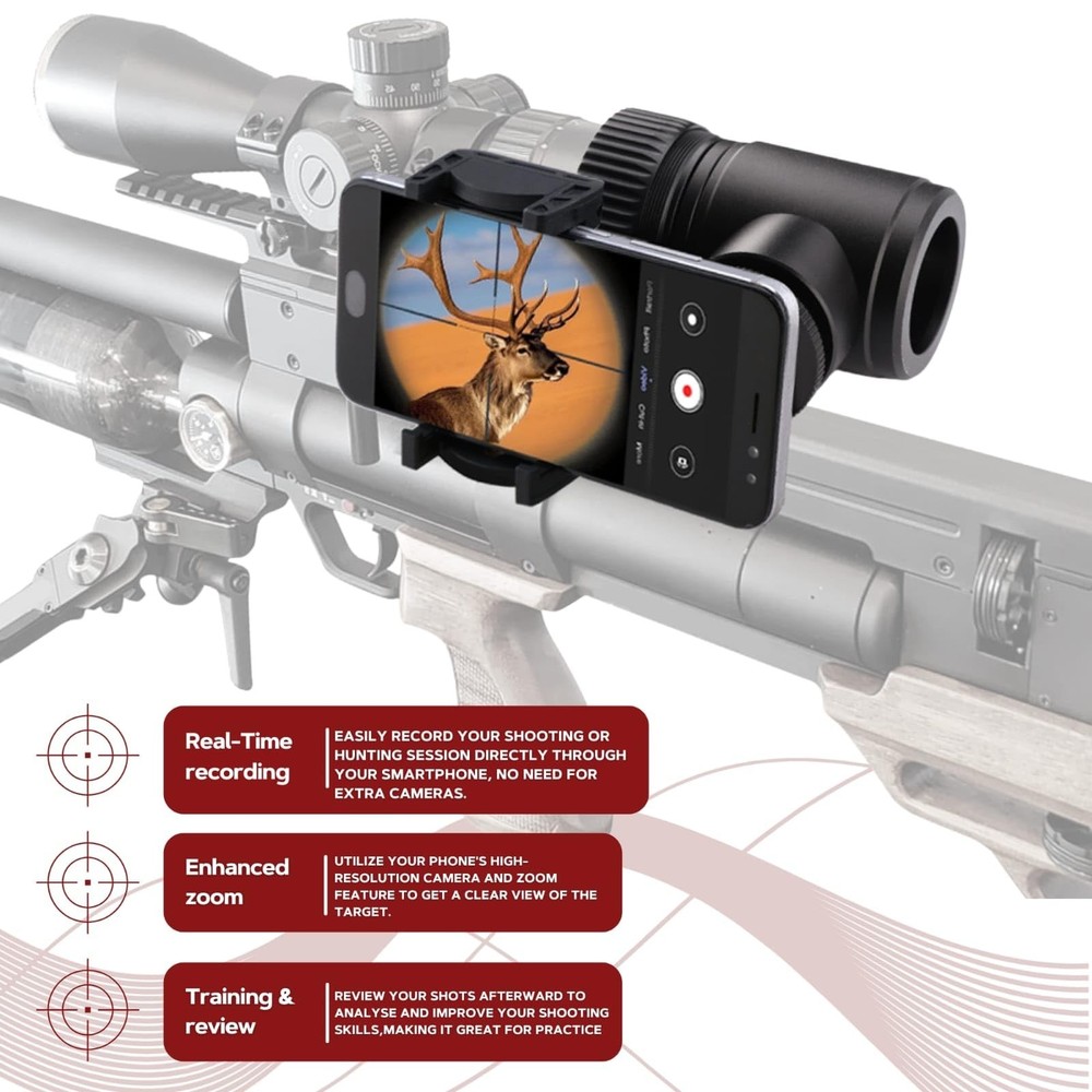 Universal Phone Scope Adapter – Side Mount Design Smartphone Scope Mount &