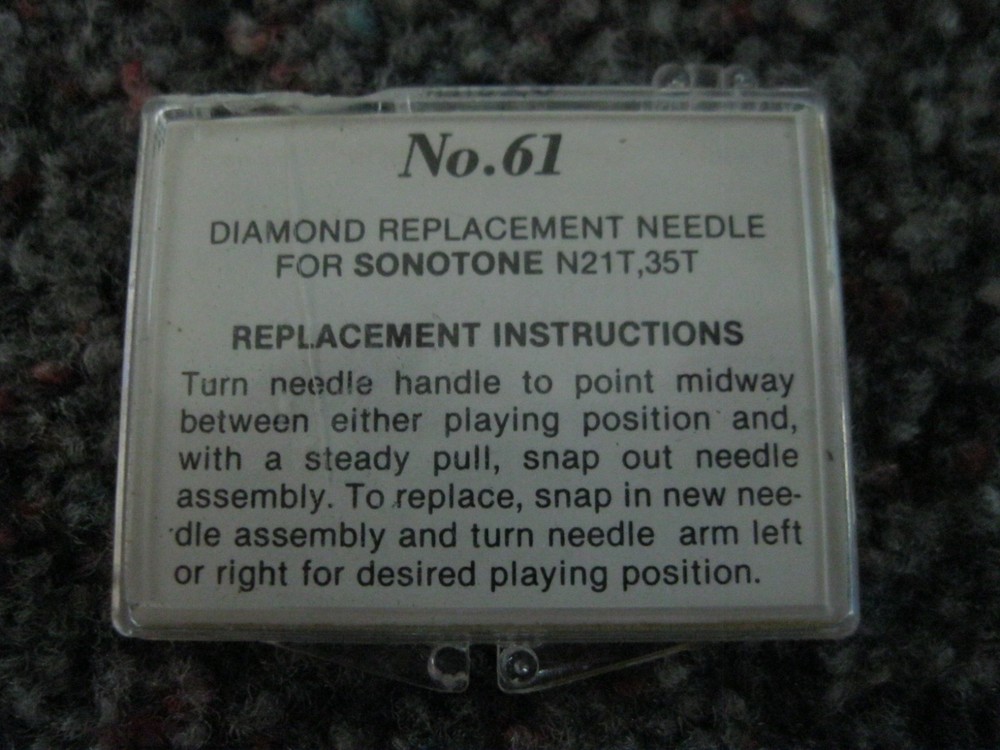 NEW Diamond Record Needle Realistic #61