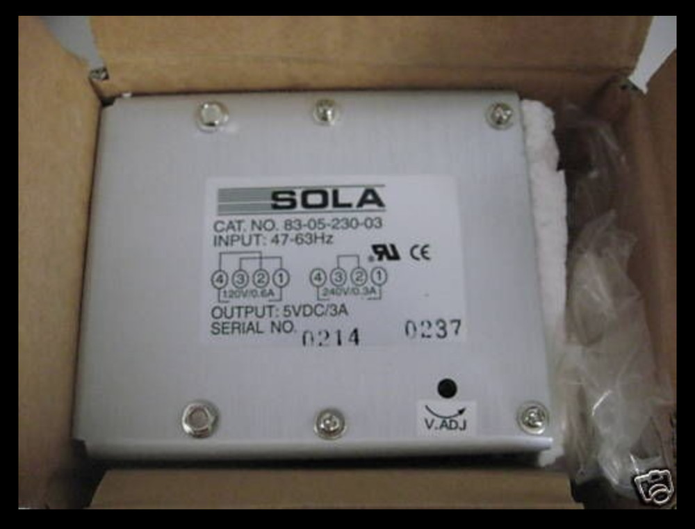 Sola Power Supply 83-05-230-03 5 vdc 3 a