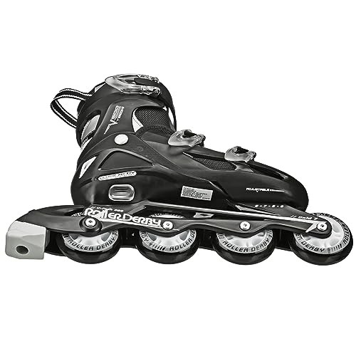Adjustable Performance Inline Skates Large 6-9 Black Roller Derby V-Tech Women