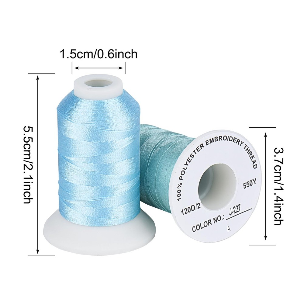 28 Assorted Colors Embroidery Machine Thread with 28 Thread Holder, 500M (550...