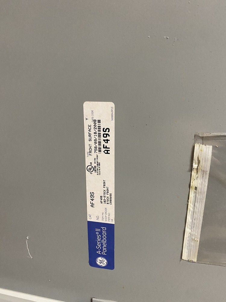 GE AF49S Panelboard Cover