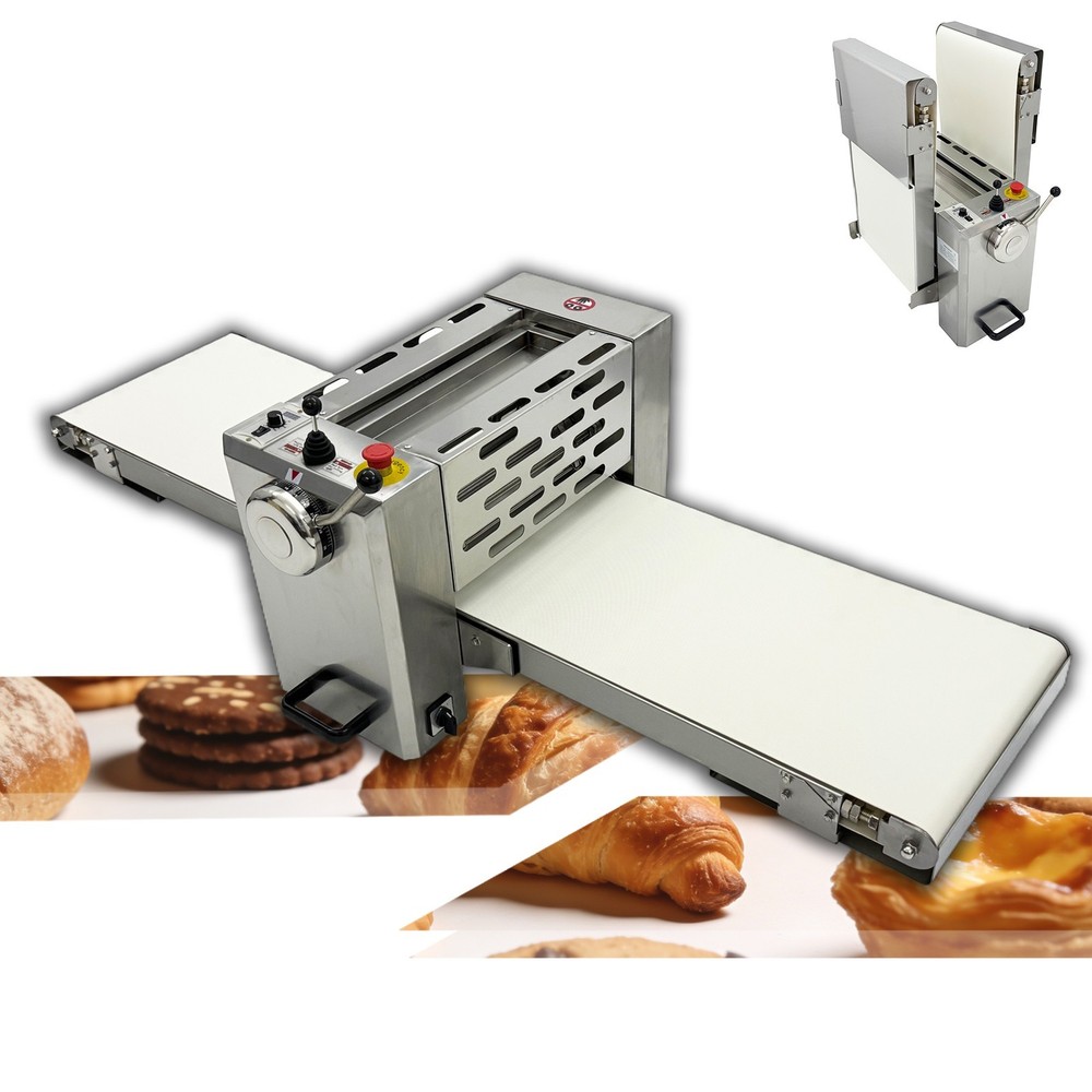 110V Mini Desktop Foldable Puff Pastry Machine Dough Sheeter Pressing Machine