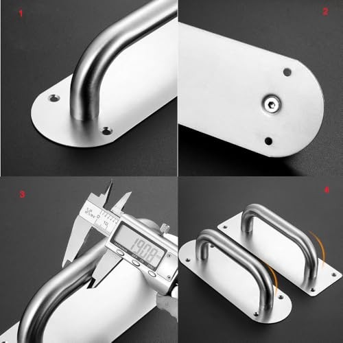 Stainless Steel Door Plate Handle, Heavy Duty Pull/Push, Sliding Barn Pull Oval