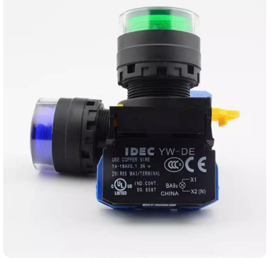 1PC NEW IDEC Self-reset button switch without light YW1L-MF2E01 yellow 1NC #LL