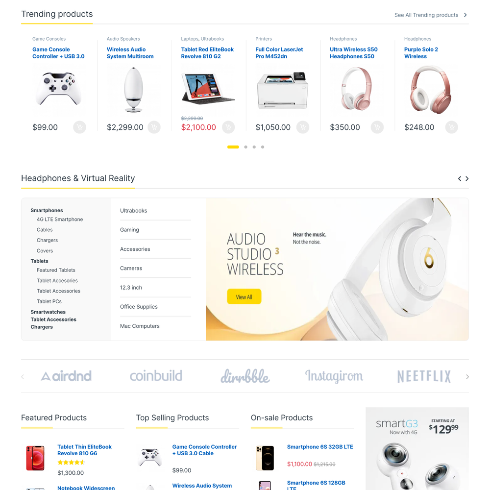 Electronic Products Website Design with Free 5GB VPS Web Hosting