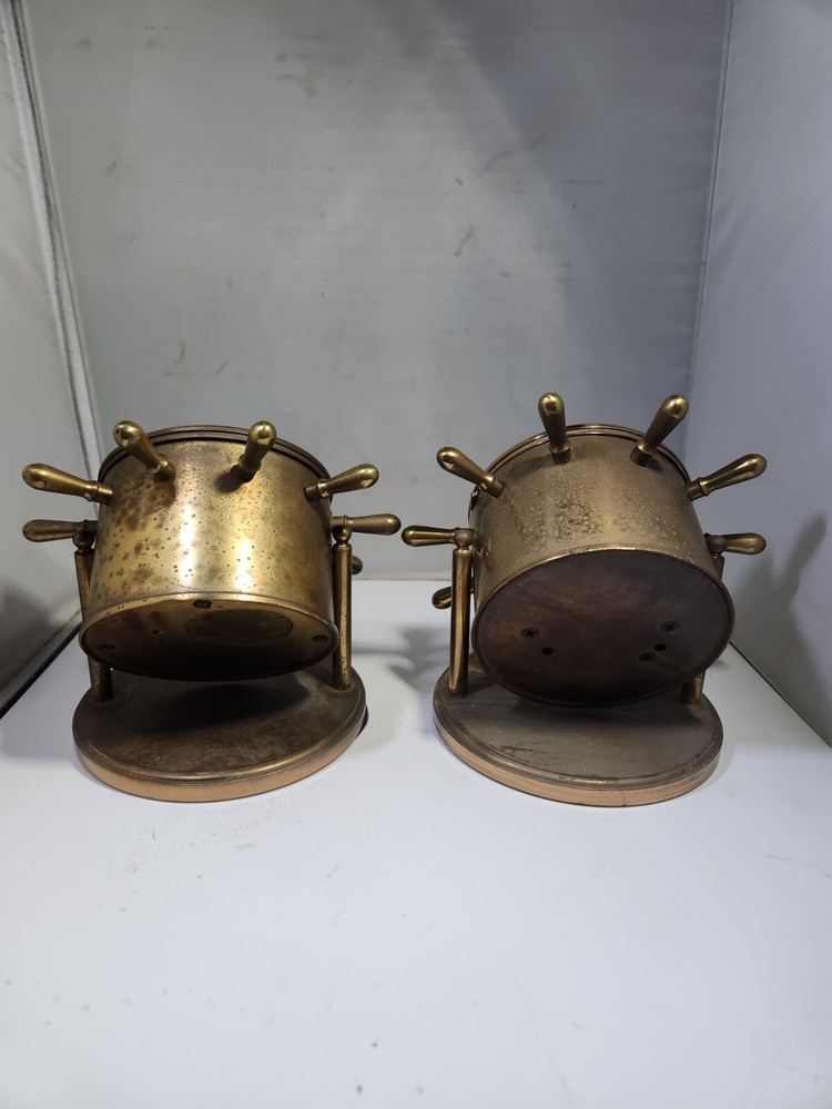 Chelsea Brass Ship Clock and Barometer Clock Set , Clock is Working