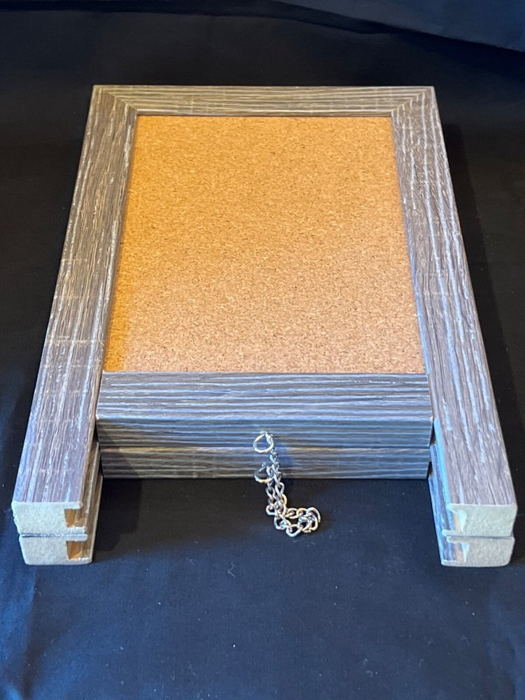 Wooden Chalkboard & Corkboard Easel With Chain Support
