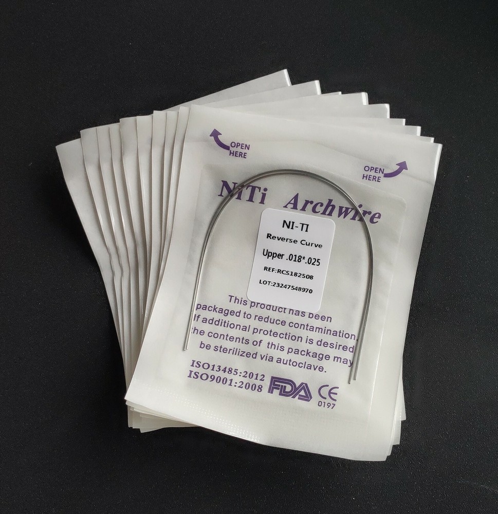 20Pack Dental Orthodontic Super Elastic Reverse Curve NITI Arch Wire Rectangular