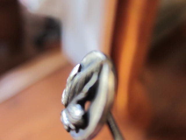 Antique Sam Biern NY Brass Button w/ Applied "Leaf" Motif Highly Collectable