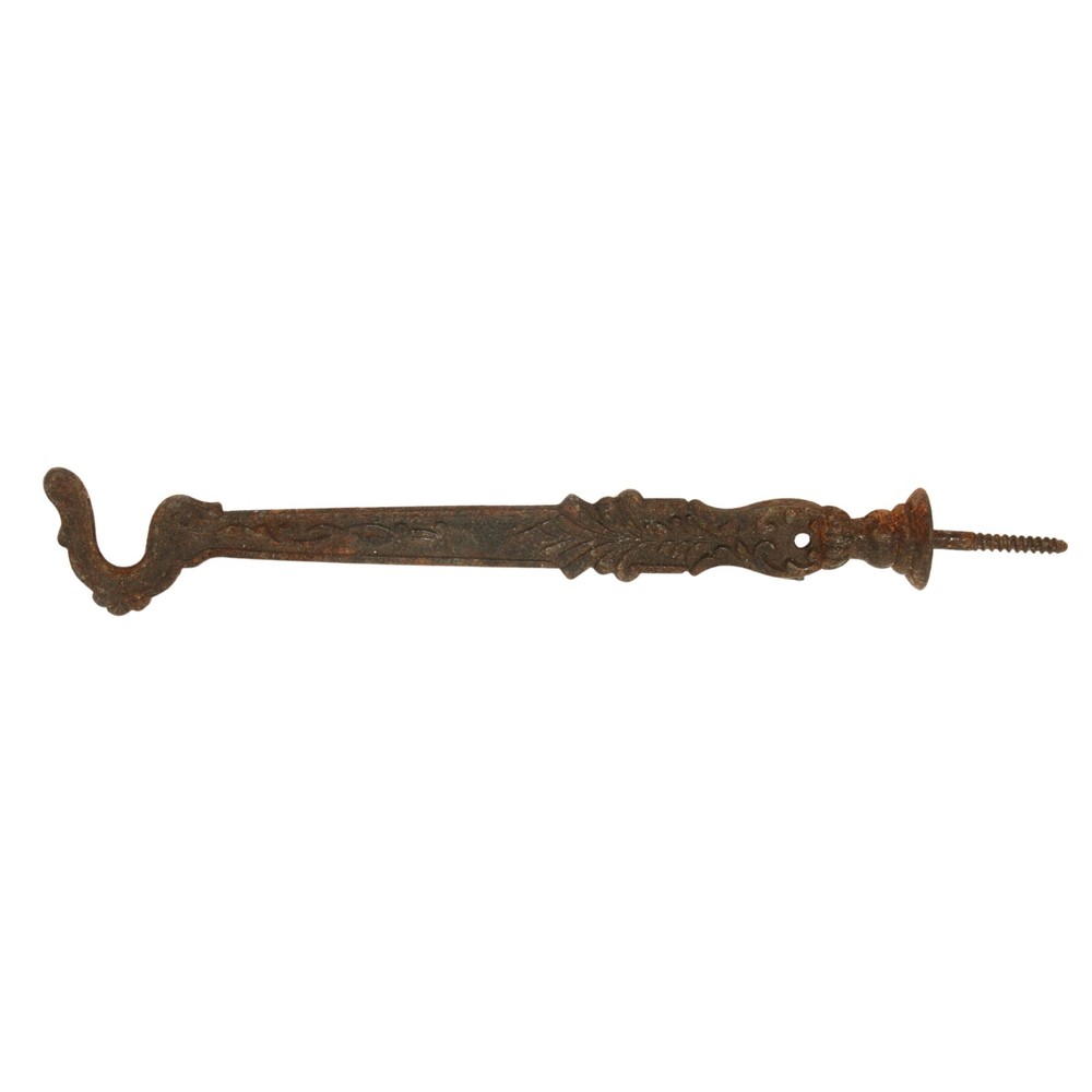 Single Iron Ornate Plant Screw Hook