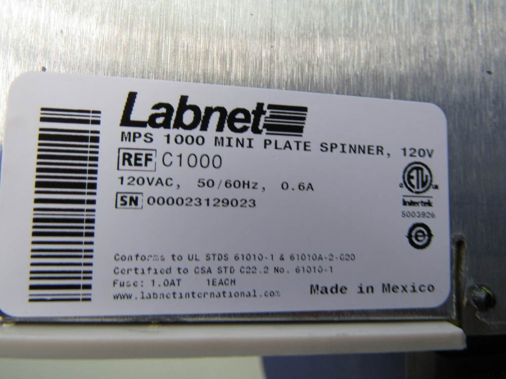 Labnet Model MPS1000, C1000 Mini Plate Spinner GUARANTEED