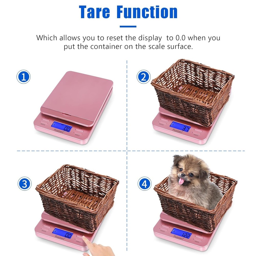 Versatile Package Scale with 5 Units - 86 lb Capacity, Tare & Hold Features